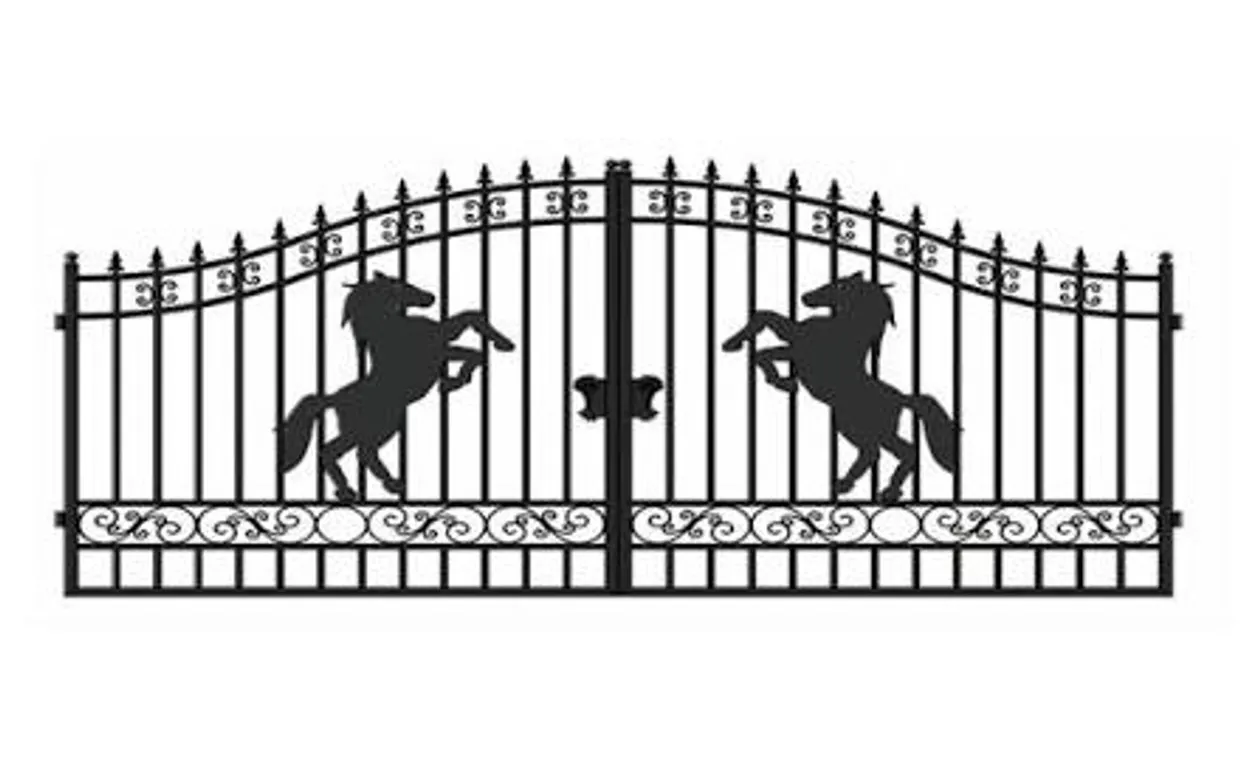 Unused 2026 Great Bear 14' Dual Swing Decorative Iron Gate