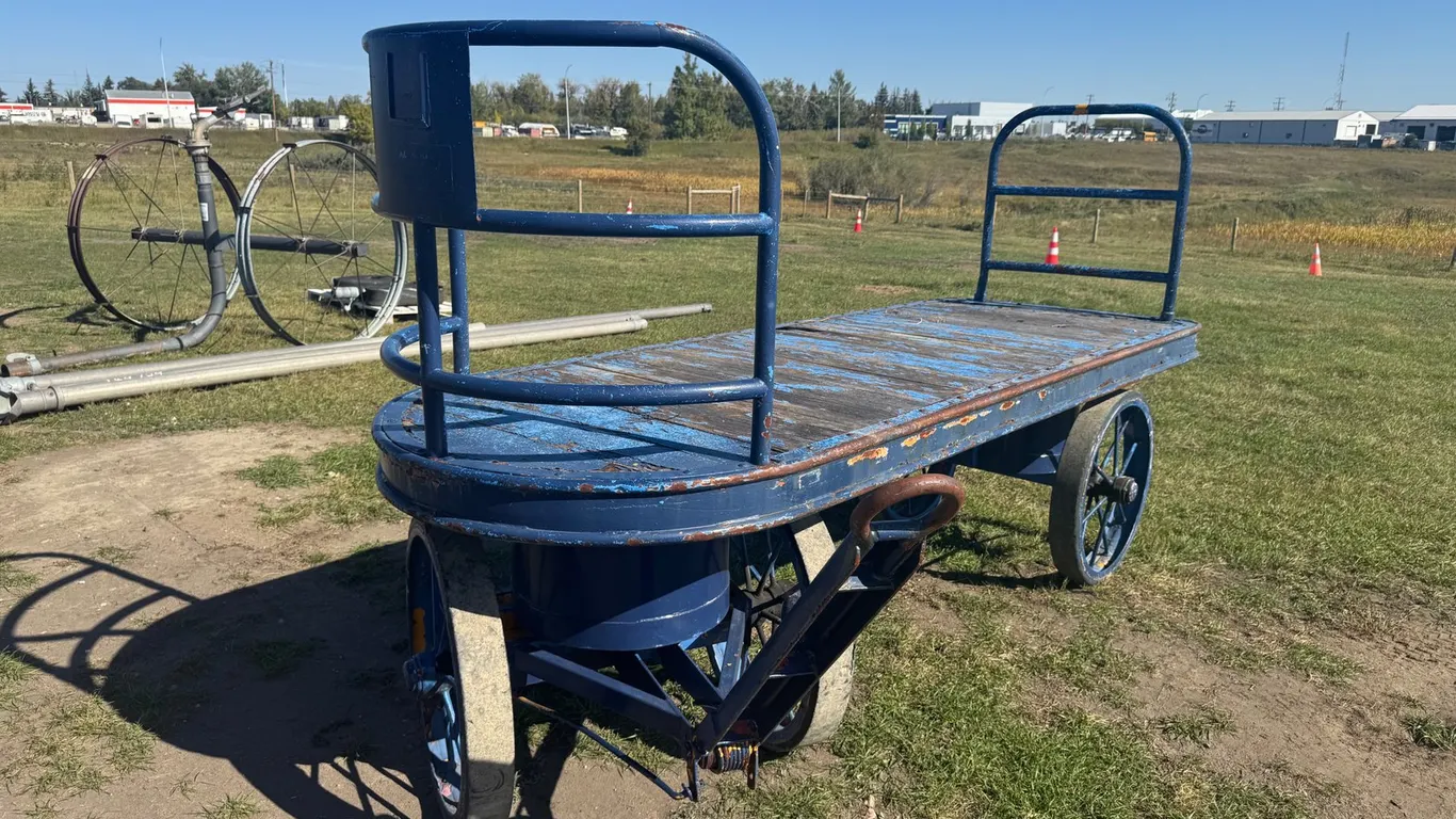 Antique CP Rail Luggage Cart 10'