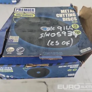 Unused 230mm Metal Cutting Discs (25 of) 