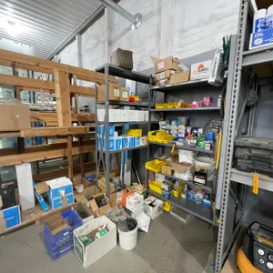 (2) Steel Shop Shelves and Contents