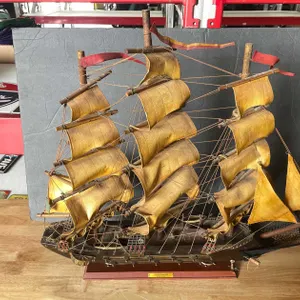 Antique Fragata Espanola Ana 1780 Wooden Ship (T5)