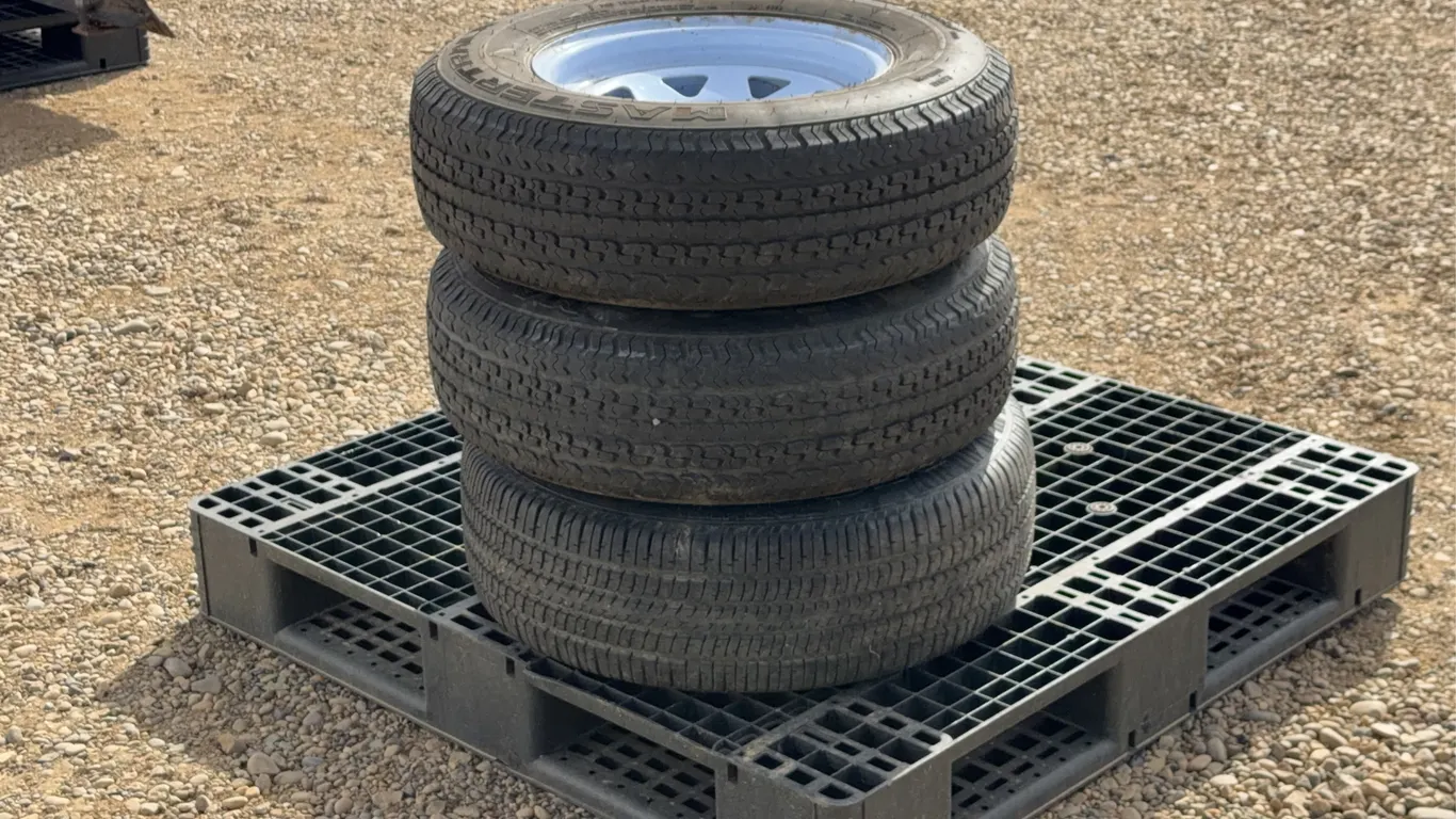 Qty of (2) Mastertrack ST205/75R14 & Qty of (1) Goodyear P215/75R14