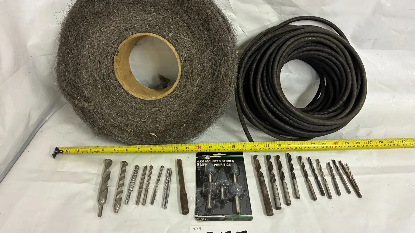 Roll of Steel Wool, Fuel Line, Masonry Bits, Mounted Stones Bits