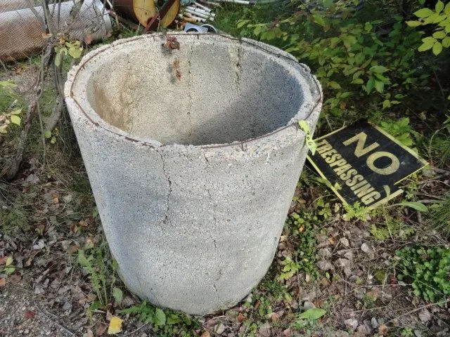36” Cement Manhole Extension (Broken on Edge)
