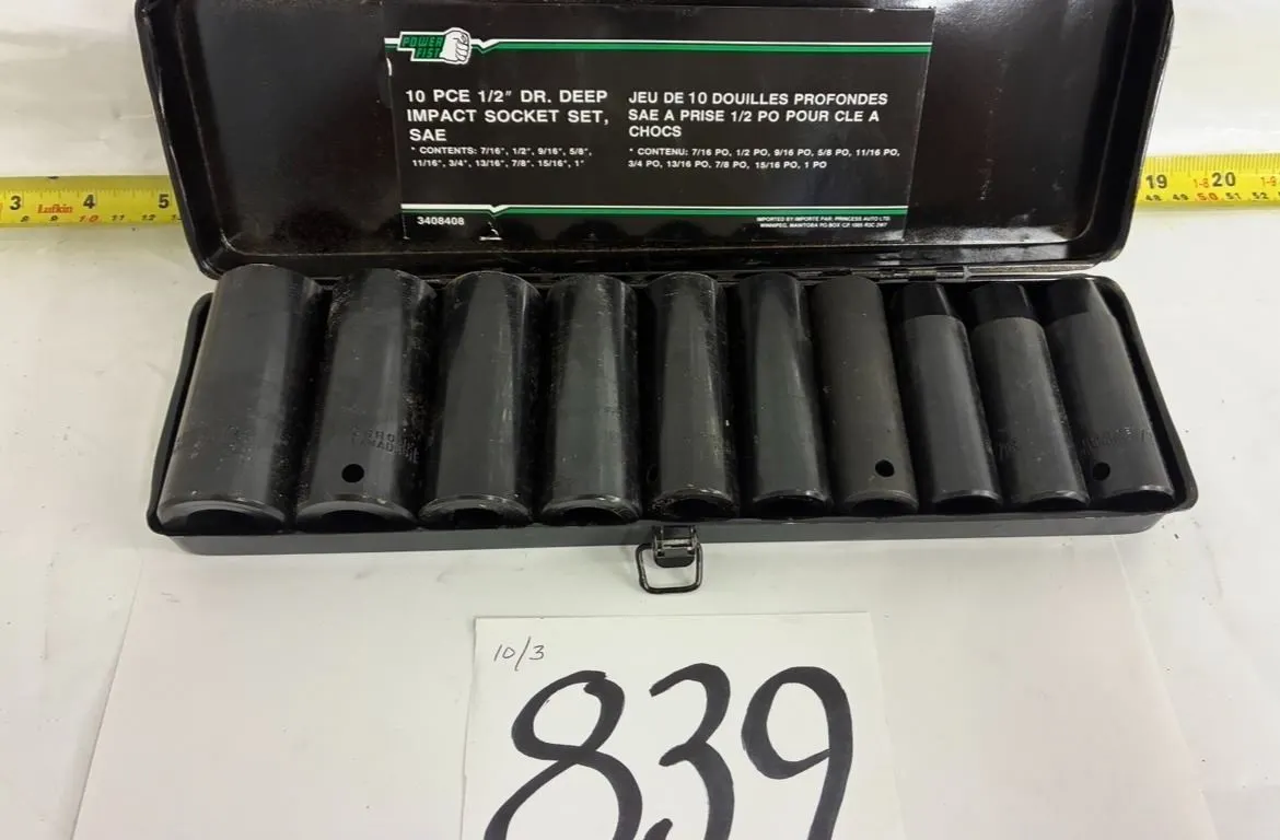 10pc ½” Deep Impact Socket Set