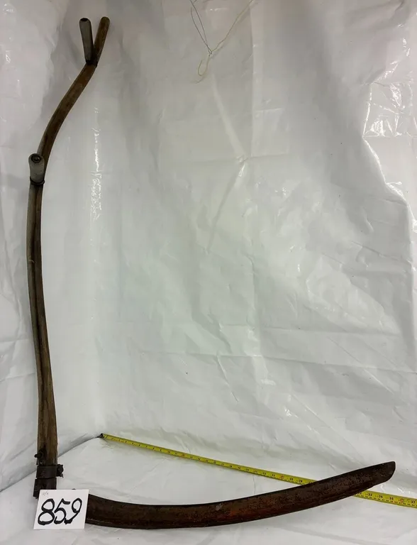 Vintage Two-Handed Sickle (Handle 57”, Blade 32”)