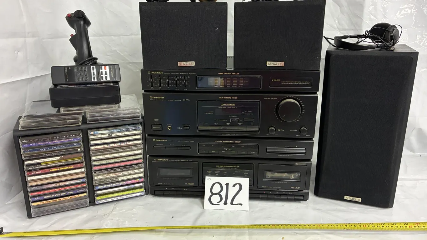 Pioneer/Kenwood Stereo w/ Speakers & CD’s, Top Gun “Thrustmaster” Joystic