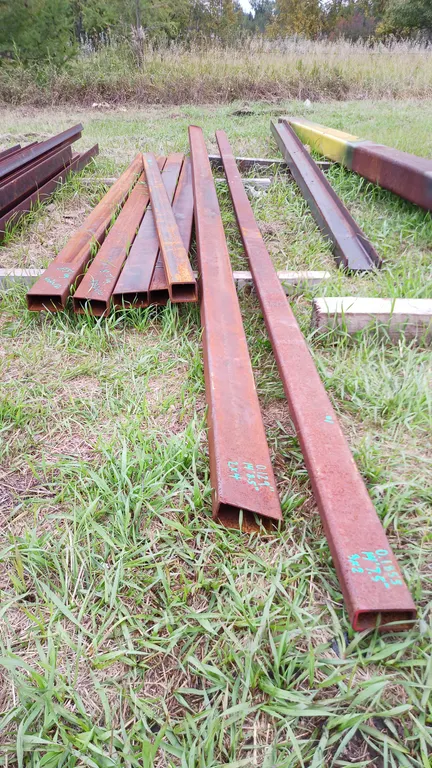 7 lengths of rectangular steel bar *Stored Outside* Structural Steel