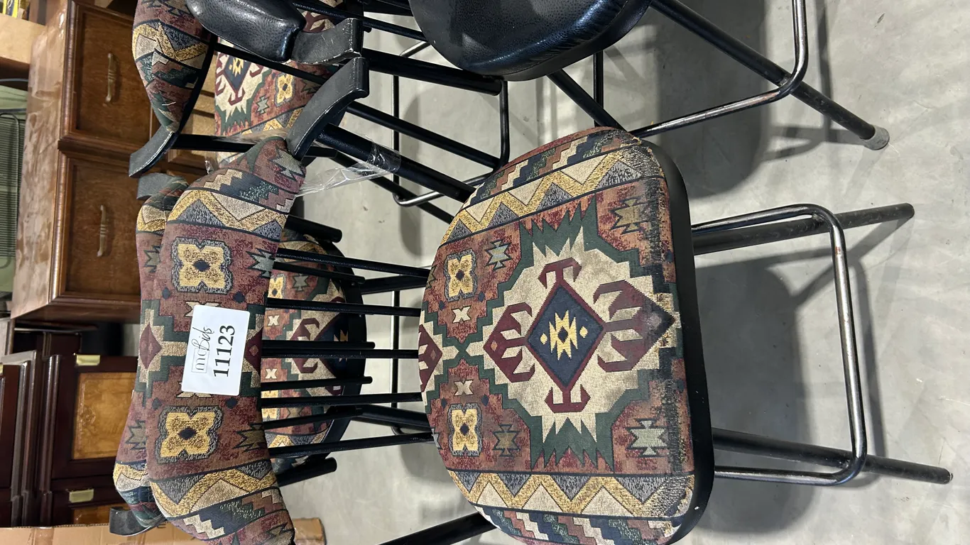 South Western Bar Stool - Must Take 3 Times the Bid Price