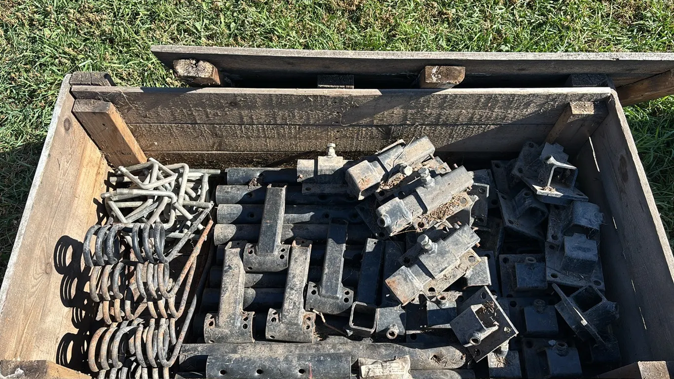 Crate with Assorted Parts for Flexi-Coil 5000 Single Harrows - Never Used