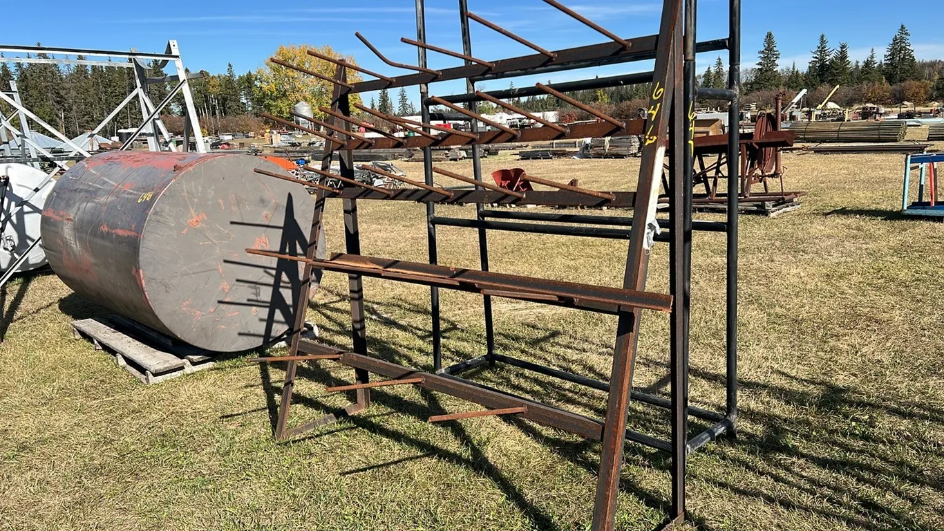 6' 5 Row Peg Style Pipe Rack
