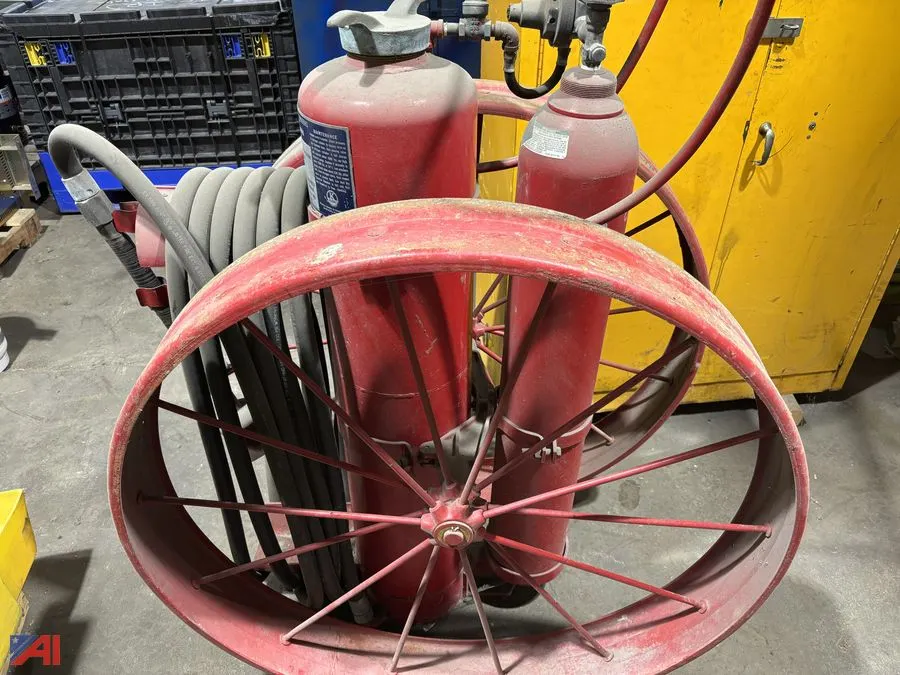 (2) Vintage Fire Extinguisher Carts