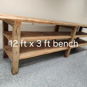 3' x 12' Wood Work Bench
