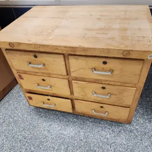 Six Drawer Block Top Cabinet