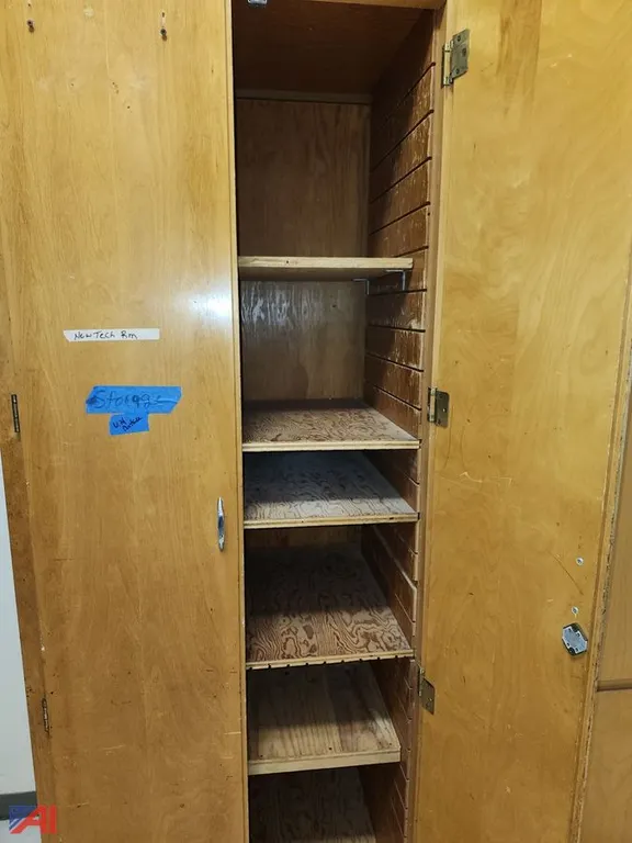 Tall Hardwood Storage Cabinet