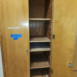 Tall Hardwood Storage Cabinet