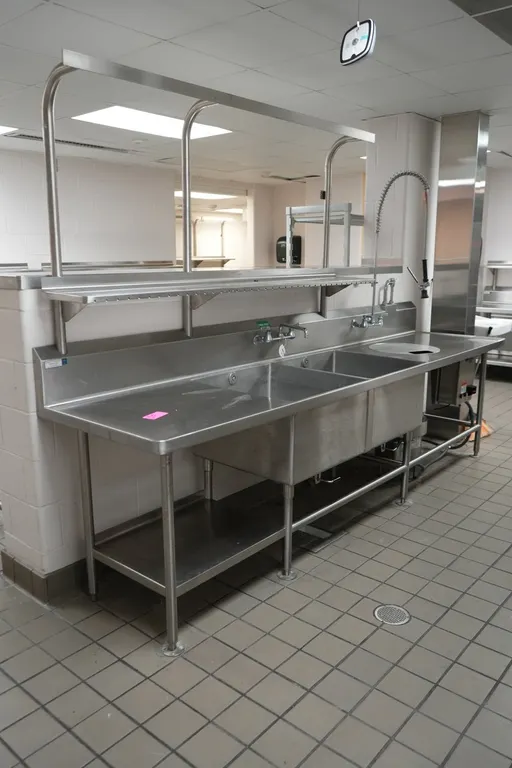 Double Sink with Disposal Area