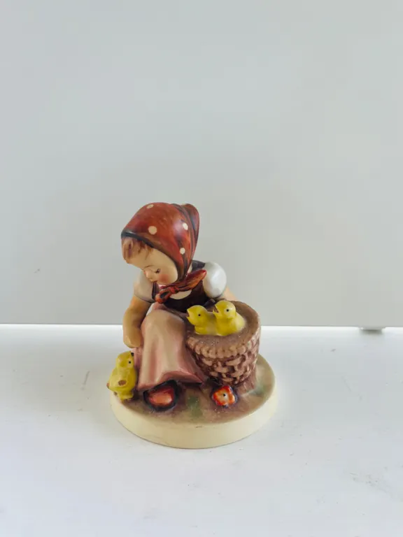 Hummel Goebel Figurine with Girl and Chicks