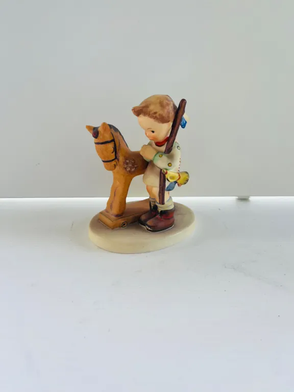 Hummel Goebel Boy with Toy Horse Figurine