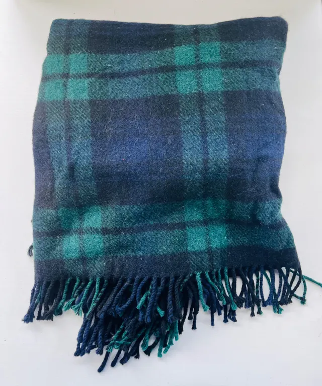 Murray Brothers All Wool Plaid Blanket