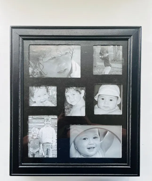 Wall-Mounted Multi-Photo Frame with Hidden Jewelry Storage