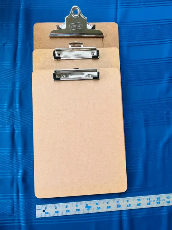 Set of Three Staples Hardboard Clipboards