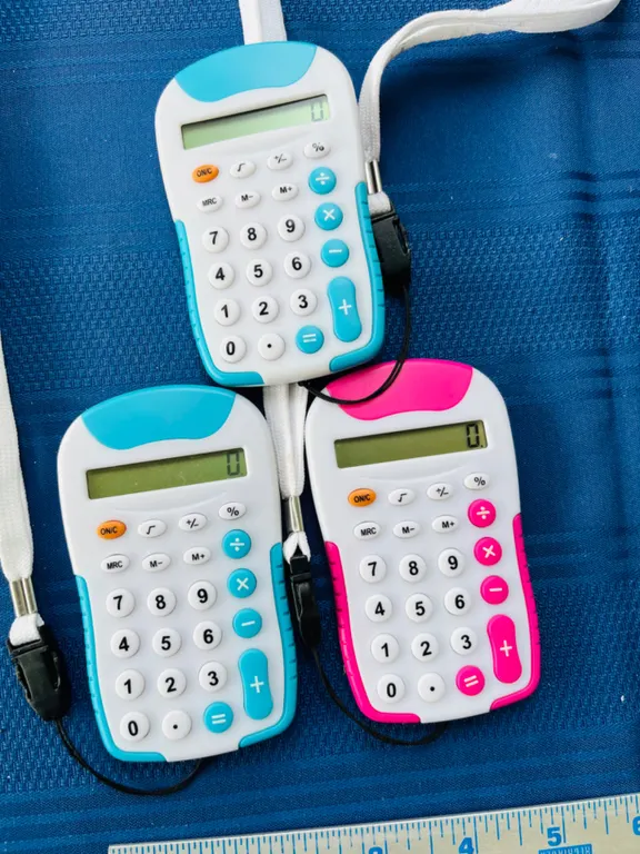 Lot of 3 Mini Lanyard Calculators