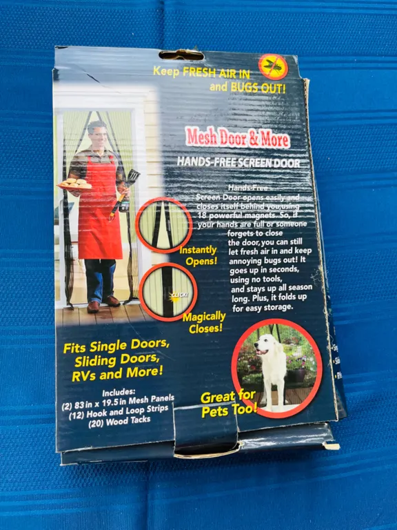 Mesh Door & More Hands-Free Magnetic Screen Door