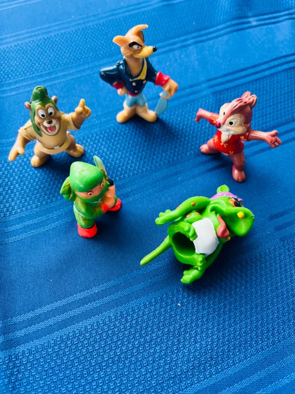 Assorted Cartoon Character Plastic Figurines