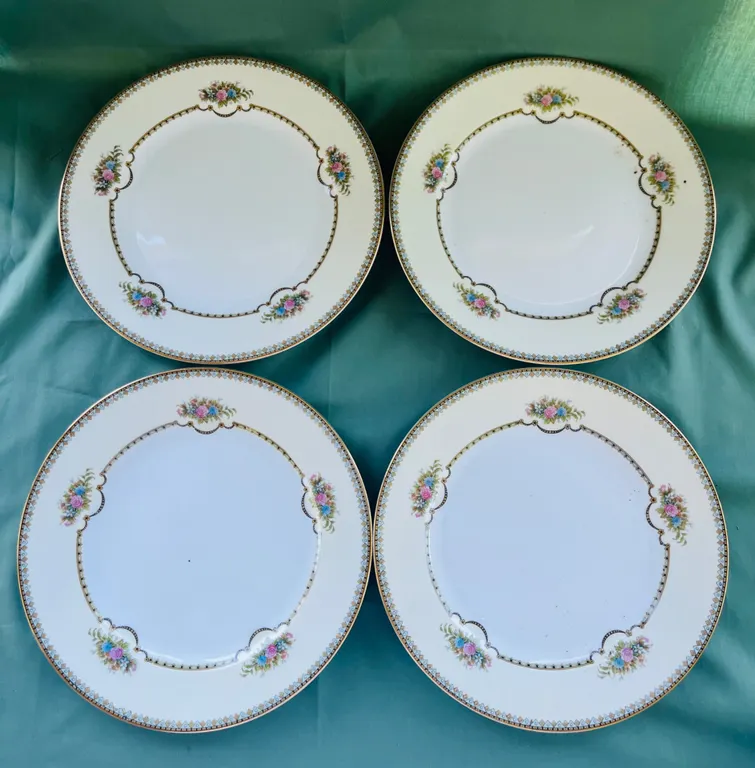 Set of 8 Noritake “Wellsdale” Dinner Plates