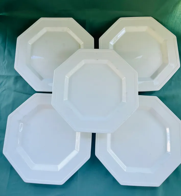 Set of 5 Johnson Brothers Old Britain Castles Octagonal Plates