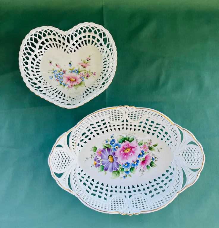 Ramex Bone China Pierced Floral Dishes