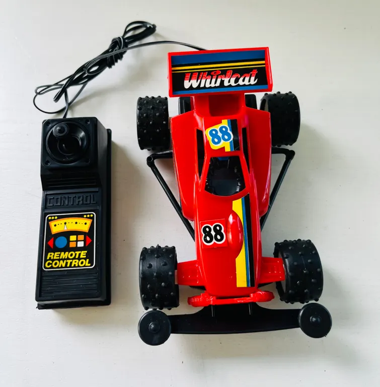 Vintage Red Wildcat Remote Control Race Car