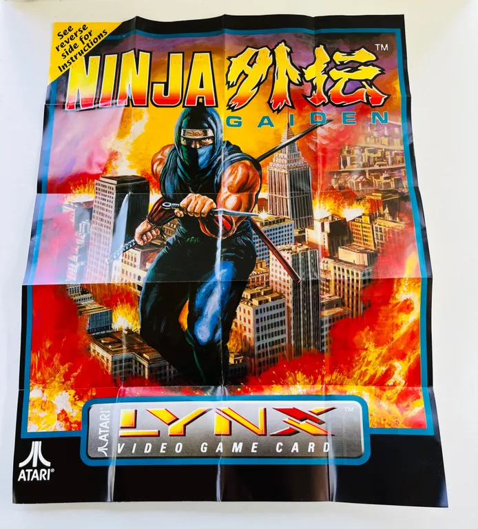 Atari Lynx Ninja Gaiden Video Game Poster
