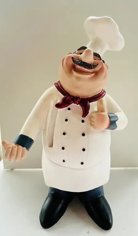 Large Smiling Chef Figurine Statue