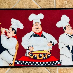 Chef Themed Kitchen Runner Rug