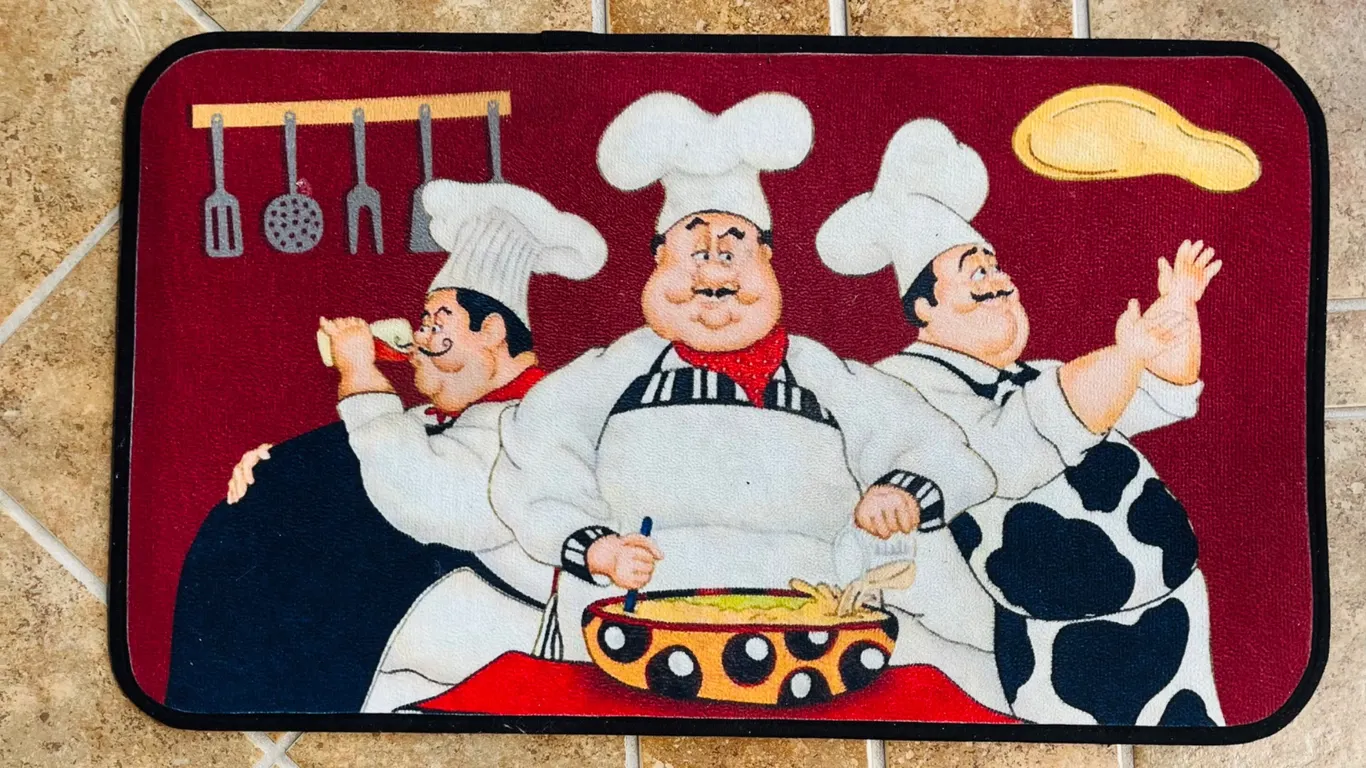 Chef-themed Kitchen Floor Mat