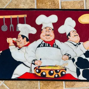 Chef-themed Kitchen Floor Mat