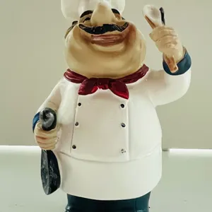 Smiling Chef Figurine Kitchen Decor