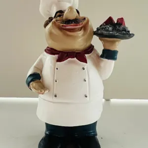 Chef Figurine with Tray