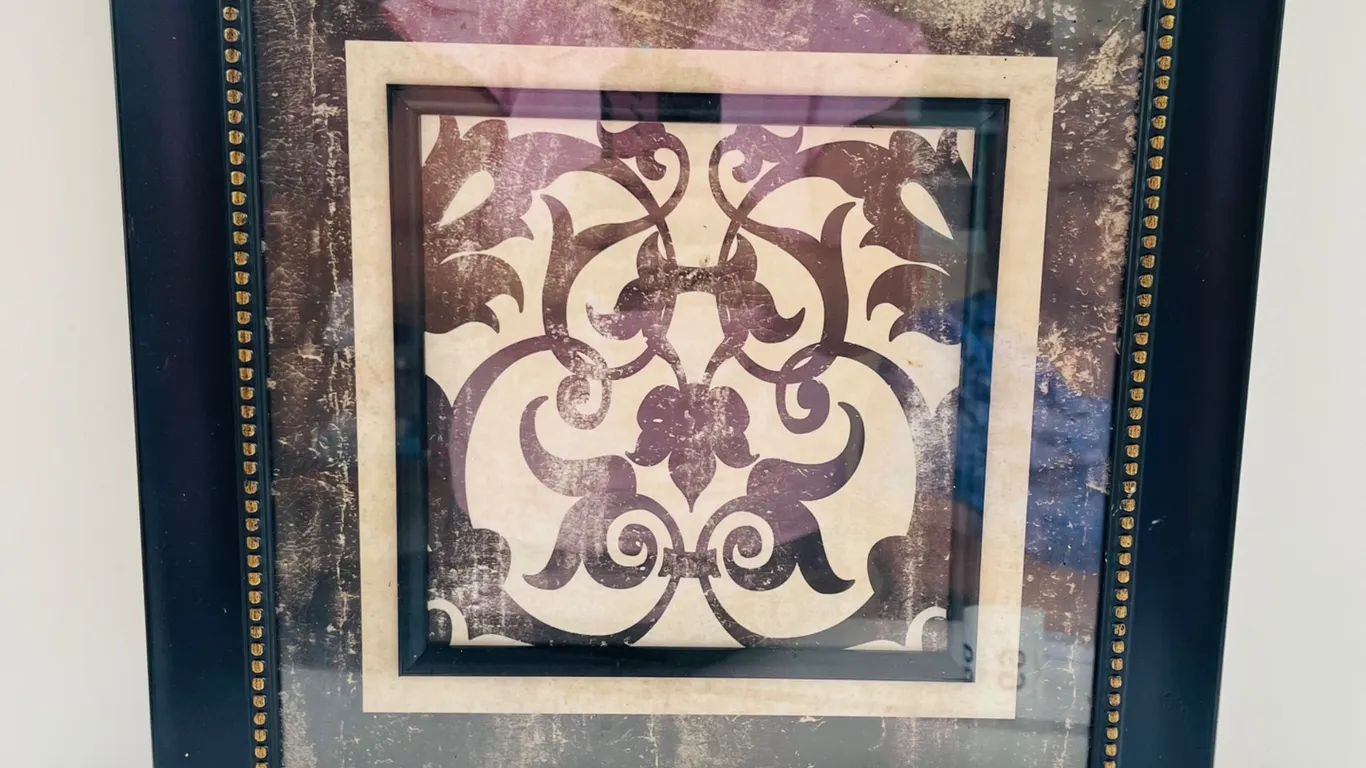 Framed Medallion Scroll Wall Art Decor
