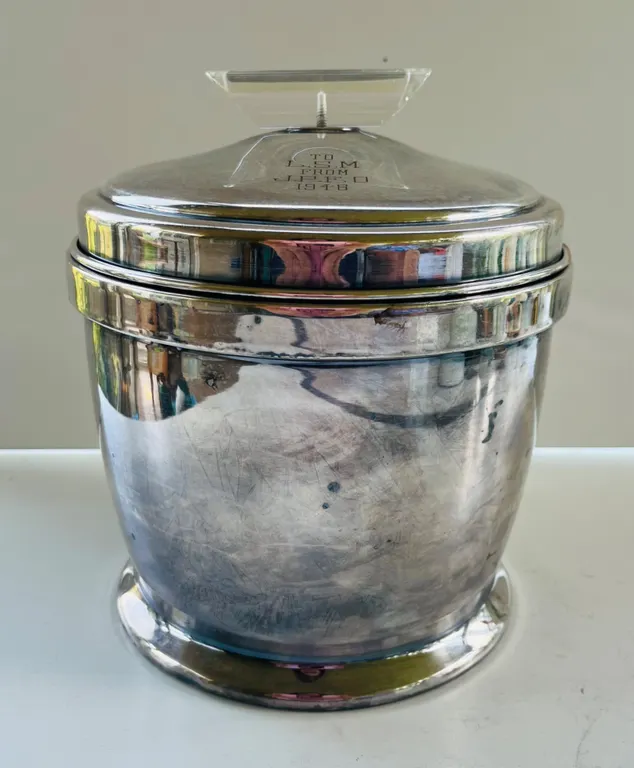 Apollo EPCA Silver Plate Ice Bucket with Inscription