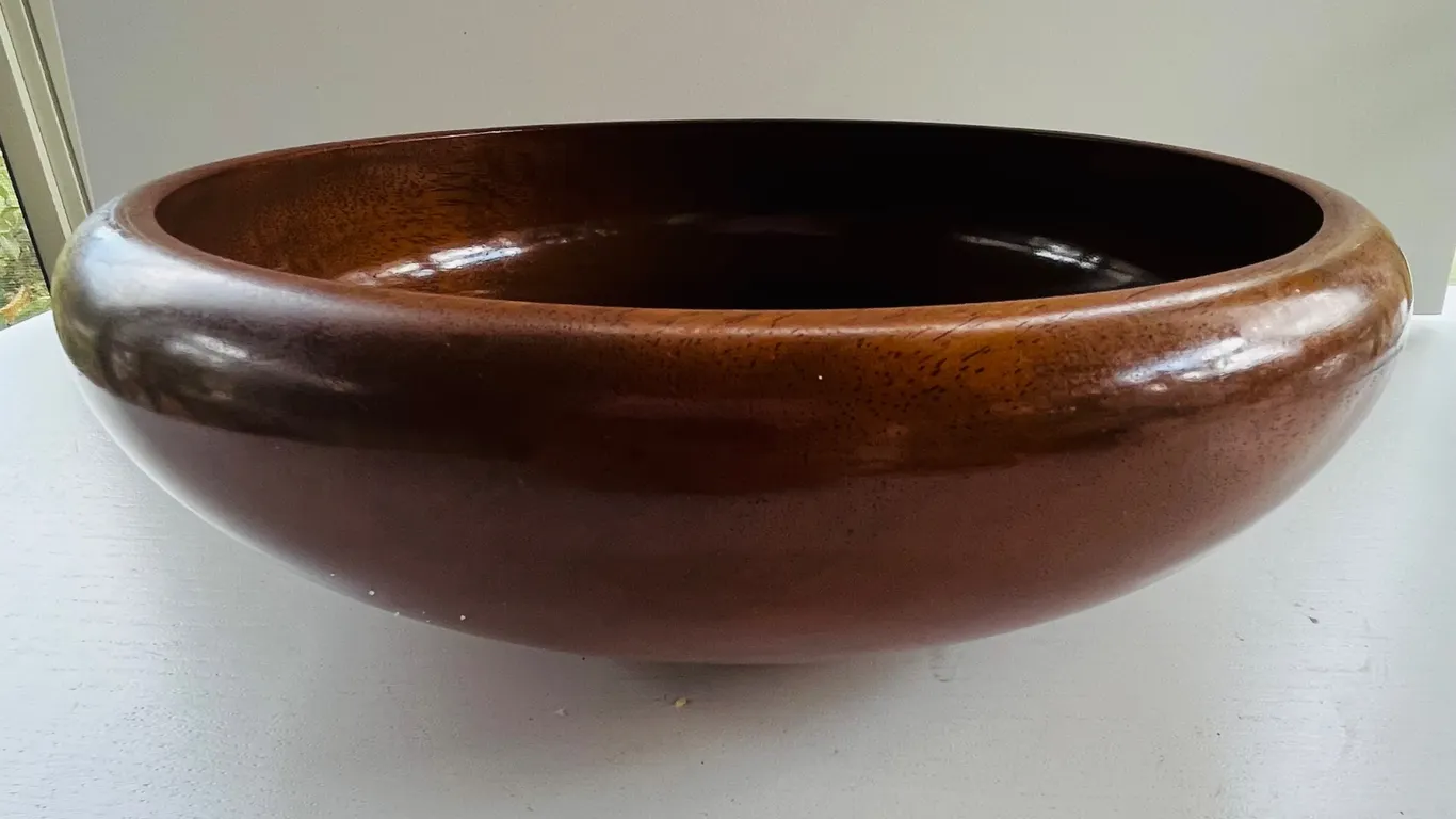 Vintage Carib Craft Wooden Salad Bowl