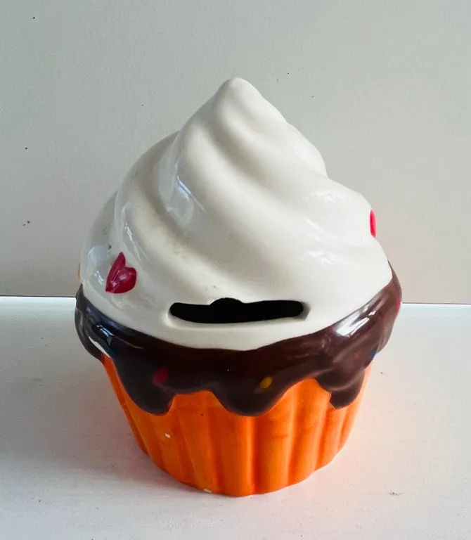 Ceramic Cupcake Piggy Bank