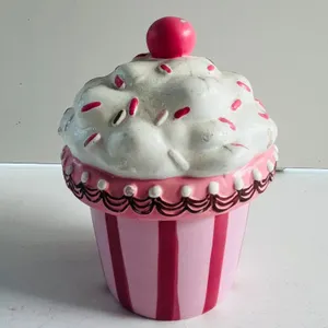 Ceramic Cupcake Trinket Box