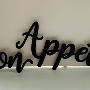 Black Script metal "Bon Appetit" Wall Decor Sign