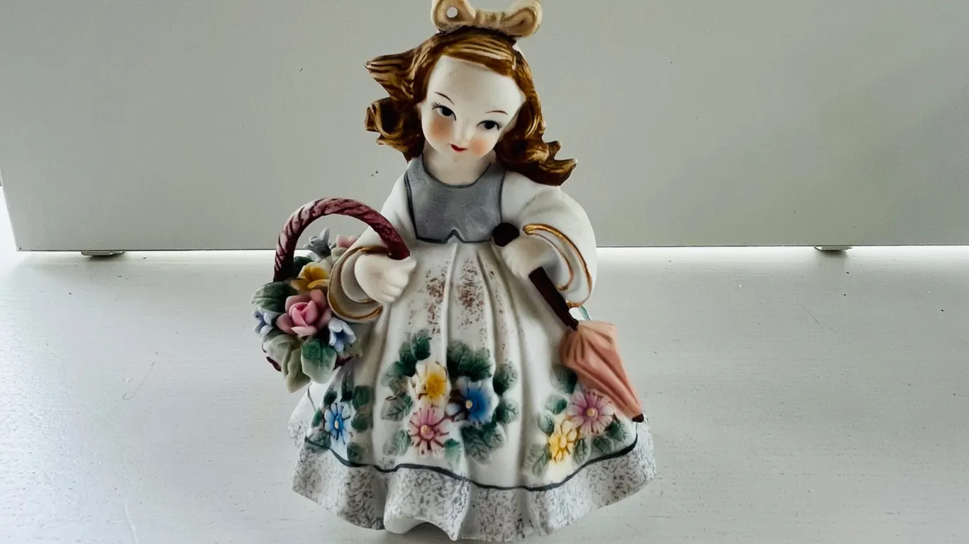 Vintage "The Crown China" Hand Painted Figurine