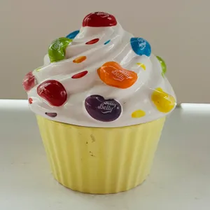 Jelly Belly Ceramic Cupcake Jar