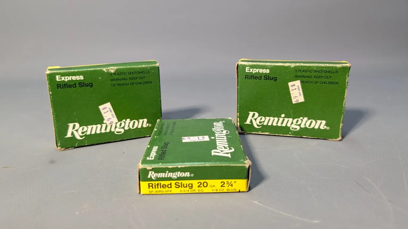Remington 20 Gauge Rifled Slug Shotgun Shells, 3 Boxes