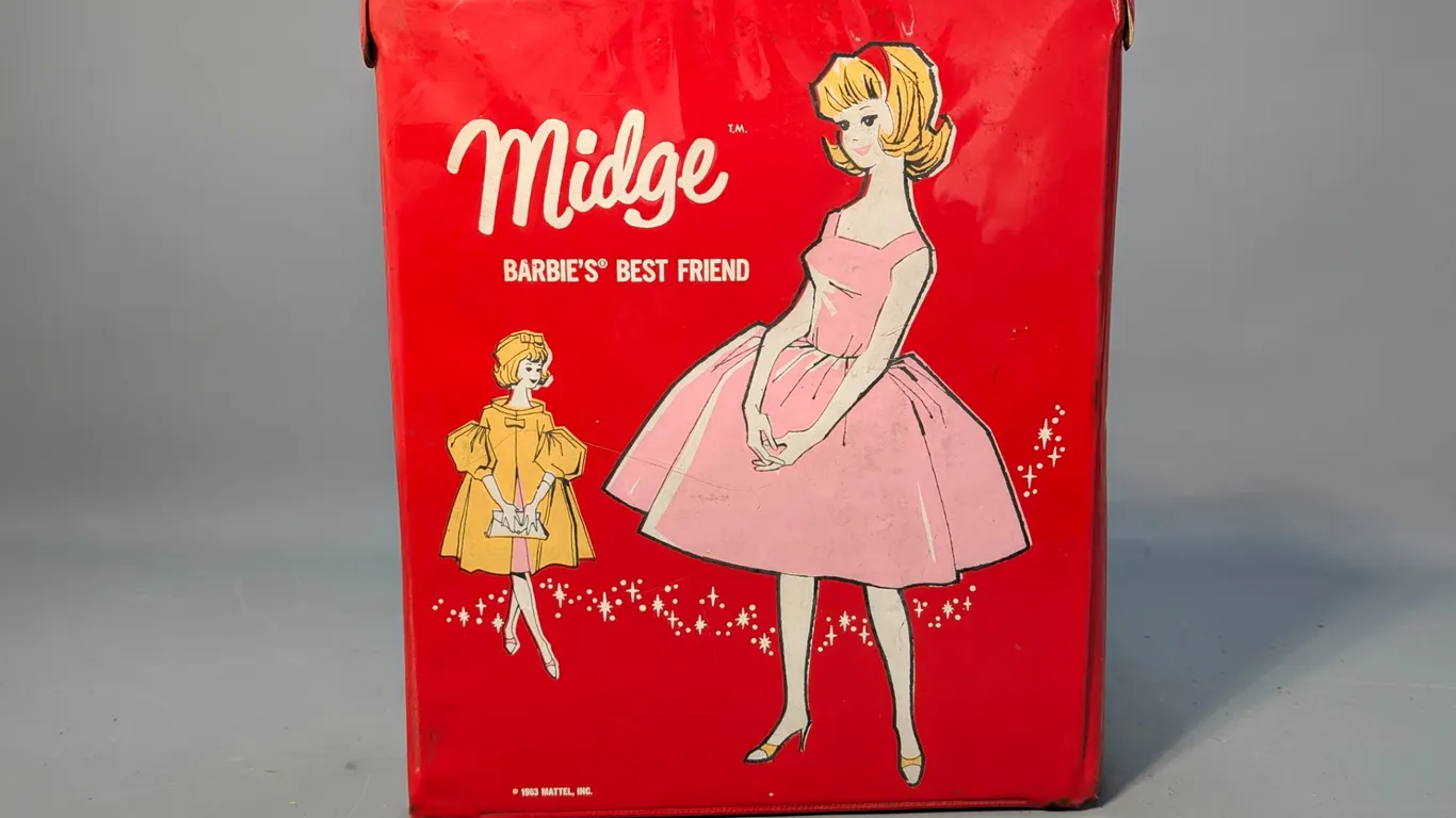1963 Midge Doll with Carrying Case and Accessories